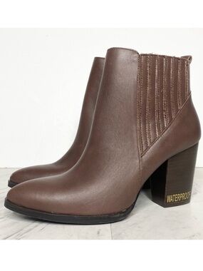 New! Blondo Reese Waterproof Brown Leather Bootie 9M